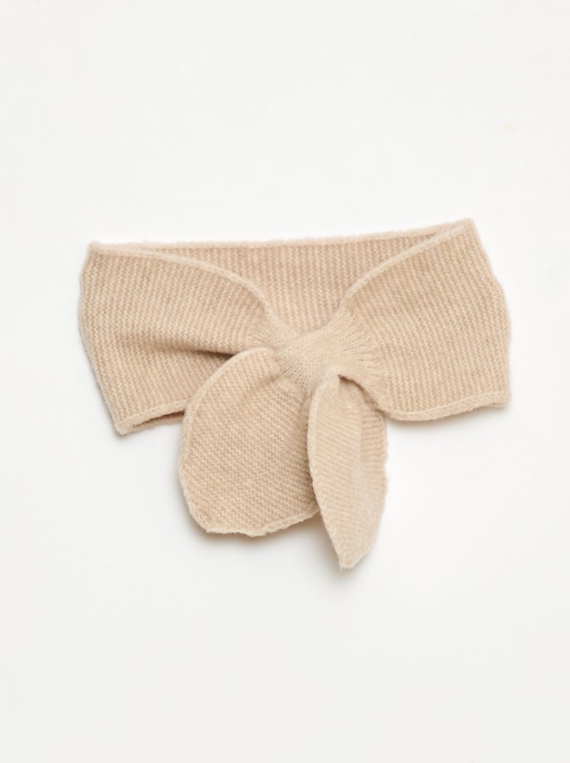 Ensemble pull + écharpe fine Beige - Kiabi