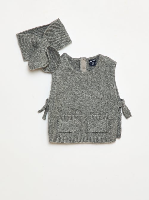 Ensemble pull + écharpe fine - Kiabi