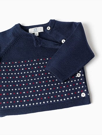 Ensemble pull et pantalon en maille avec jacquard