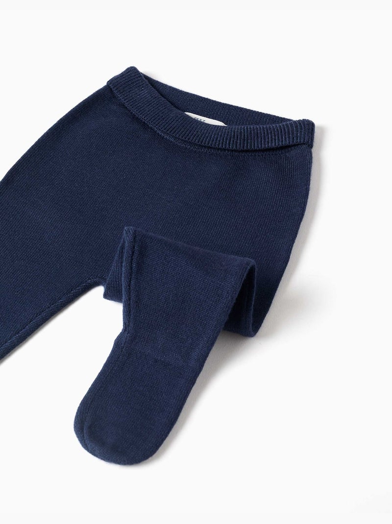 Ensemble pull et pantalon en maille avec jacquard Bleu foncé - Kiabi