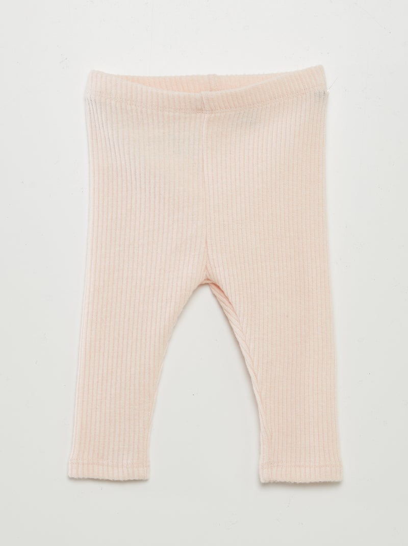 Ensemble pull large volanté + legging - 2 pièces Rose - Kiabi