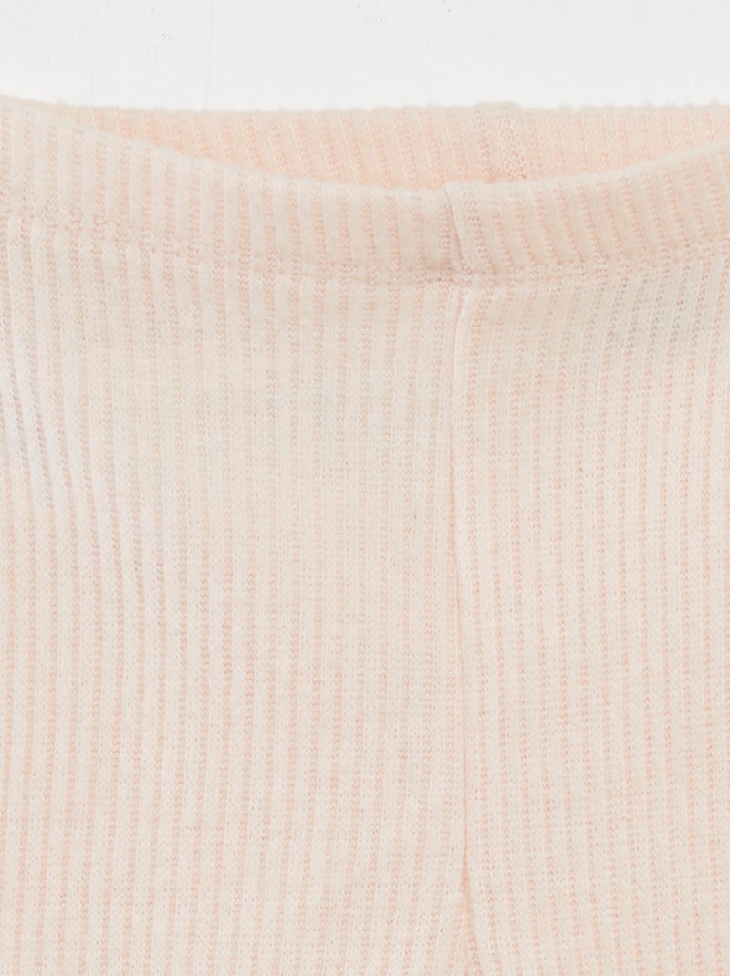 Ensemble pull large volanté + legging - 2 pièces Rose - Kiabi