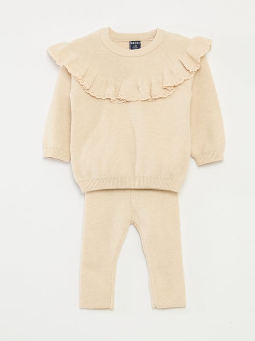 Ensemble pull + legging en maille - Kiabi