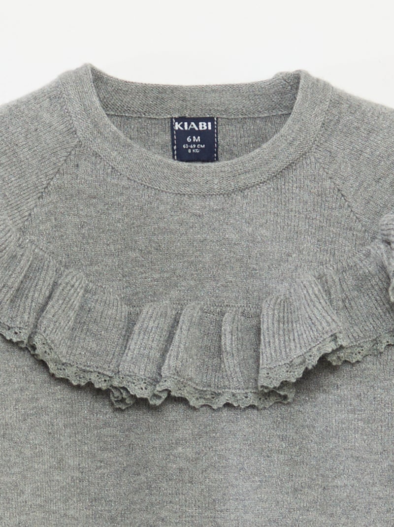 Ensemble pull + legging en maille Gris - Kiabi