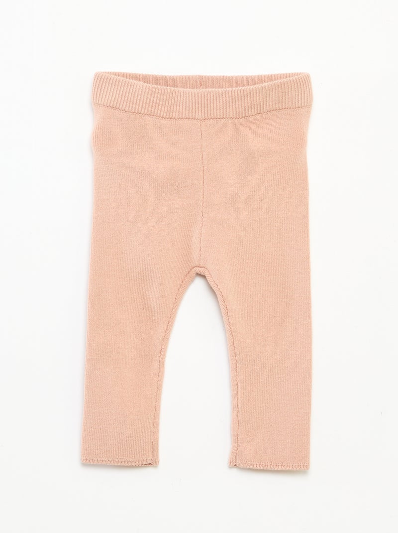 Ensemble pull + legging en maille Rose - Kiabi