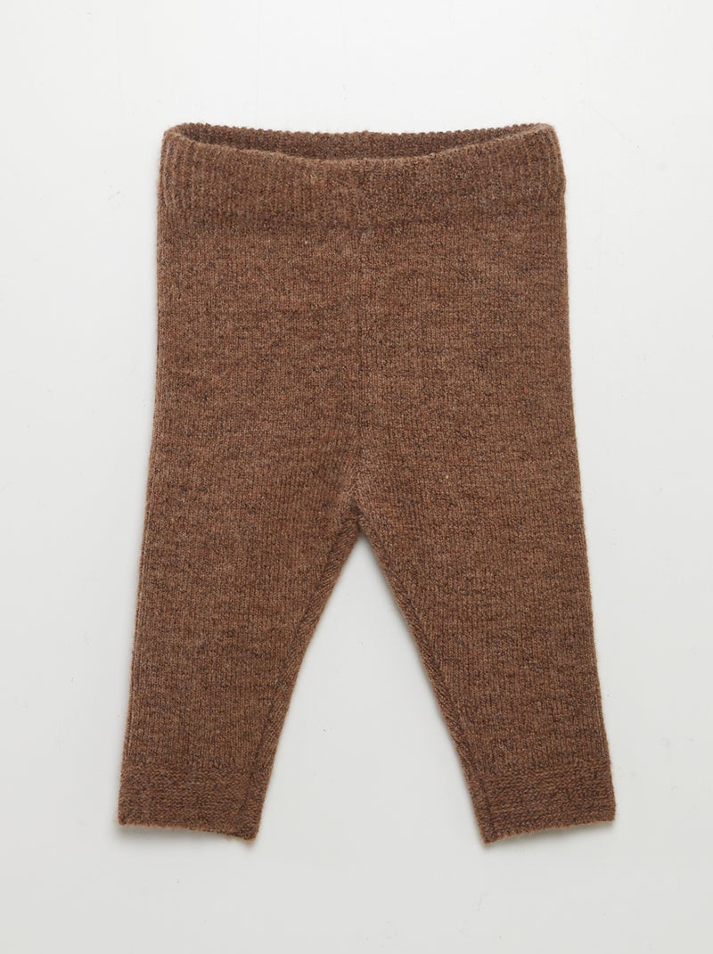 Ensemble pull + legging en maille tricot - 2 pièces beige - Kiabi