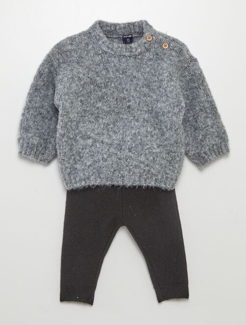 Ensemble pull + legging en maille tricot - 2 pièces - Kiabi