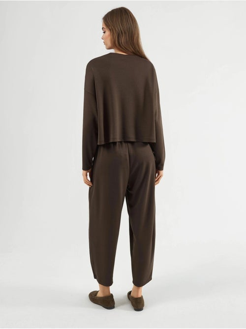 Ensemble pull oversize à col rond et pantalon à jambes élastiques hiccup - Kiabi Ensemble pull oversize à col rond et pantalon à jambes élastiques hiccup - Kiabi