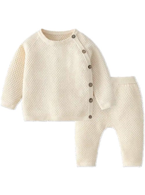 Ensemble Pull + Pantalon bébé tricot Les Chatounets - Kiabi