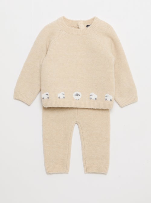 Ensemble pull + pantalon en maille - 2 pièces - Kiabi