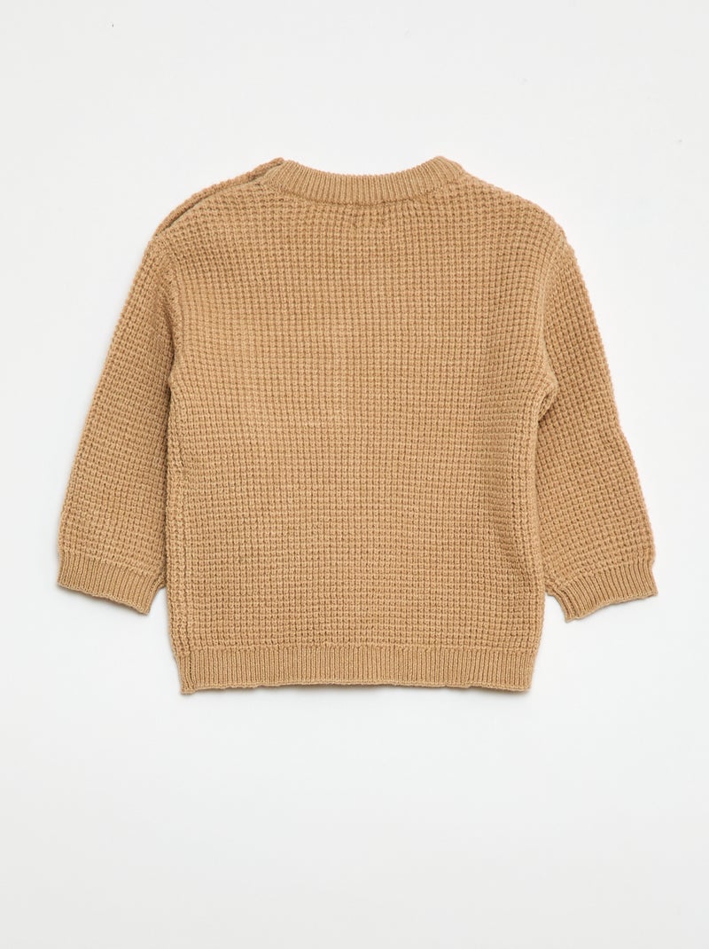 Ensemble pull + pantalon en maille - 2 pièces Beige - Kiabi