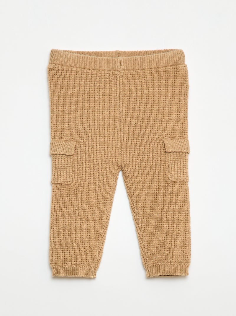 Ensemble pull + pantalon en maille - 2 pièces Beige - Kiabi