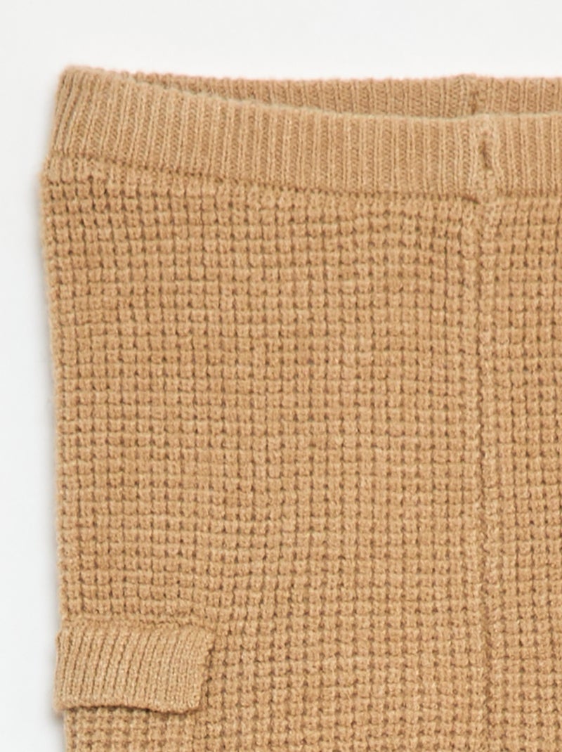 Ensemble pull + pantalon en maille - 2 pièces Beige - Kiabi