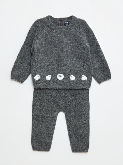 Ensemble pull + pantalon en maille - 2 pièces - Kiabi