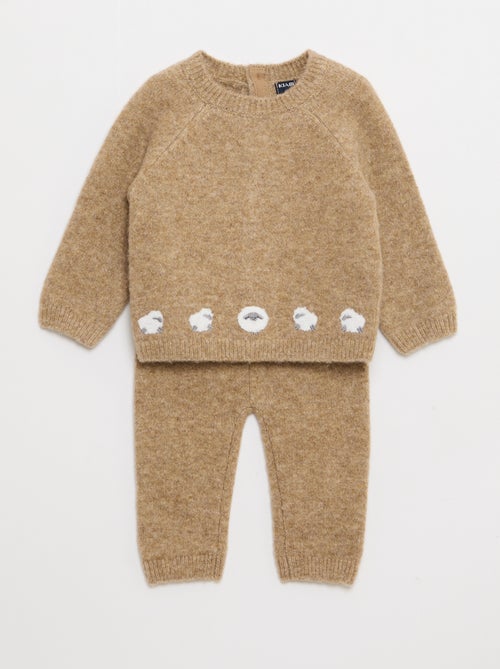 Ensemble pull + pantalon en maille - 2 pièces - Kiabi