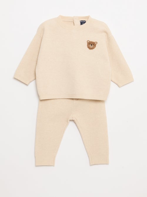 Ensemble pull + pantalon en maille - Kiabi
