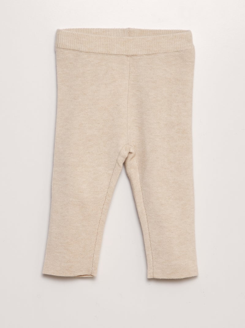 Ensemble pull + pantalon en maille compact - 2 pièces Beige - Kiabi