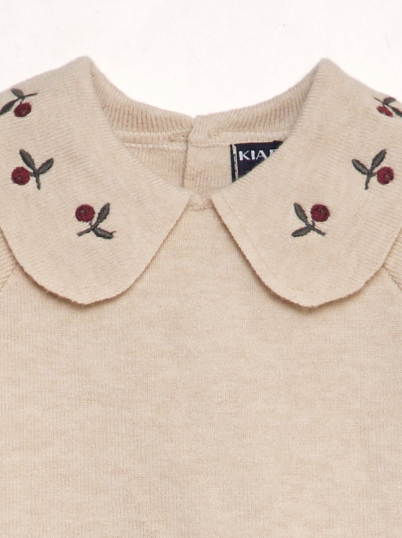 Ensemble pull + pantalon en maille compact - 2 pièces Beige - Kiabi