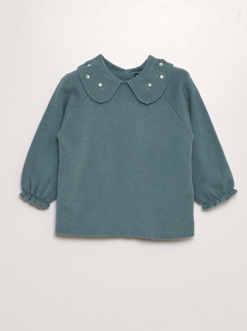 Ensemble pull + pantalon en maille compact - 2 pièces Bleu - Kiabi