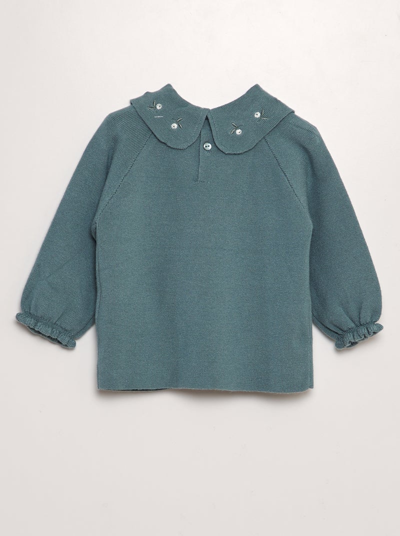 Ensemble pull + pantalon en maille compact - 2 pièces Bleu - Kiabi