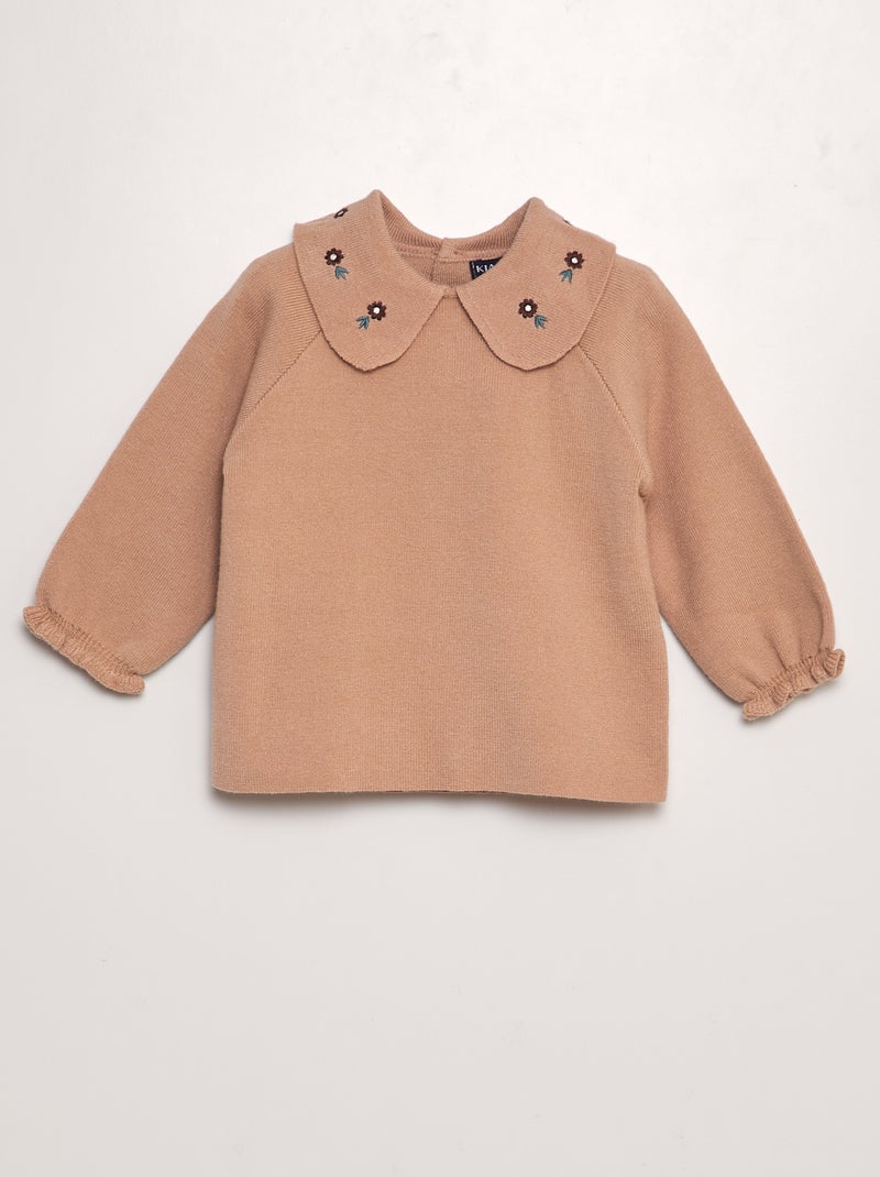 Ensemble pull + pantalon en maille compact - 2 pièces Rose - Kiabi