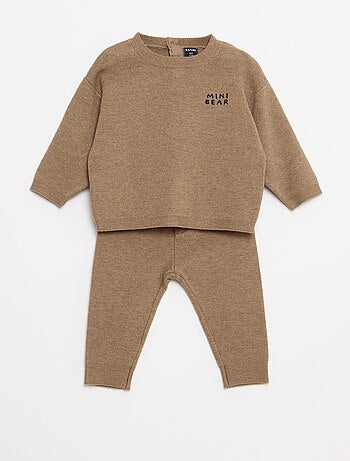 Ensemble pull + pantalon en maille