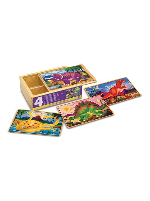 Ensemble puzzles dinosaures 12 pièces - Kiabi