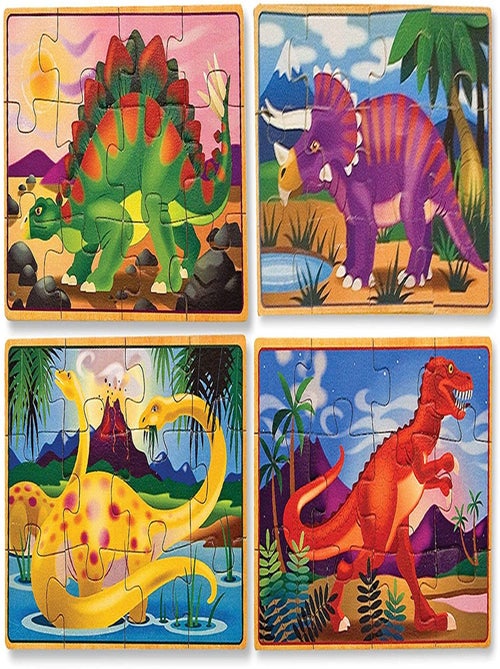 Ensemble puzzles dinosaures 12 pièces - Kiabi