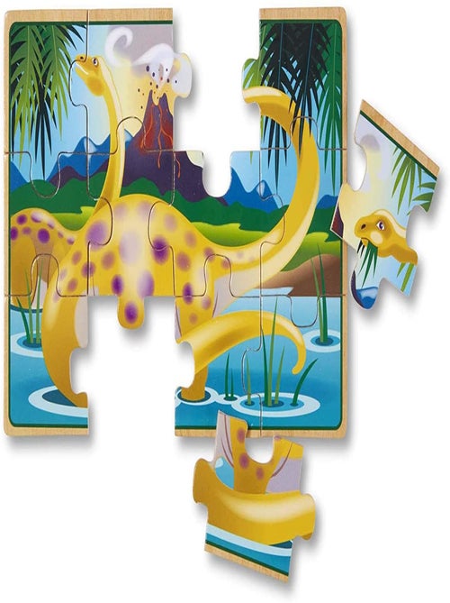 Ensemble puzzles dinosaures 12 pièces - Kiabi