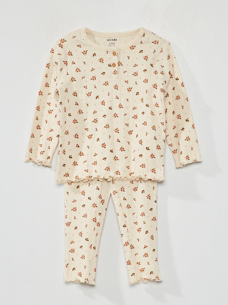 Ensemble pyjama - 2 pièces Blanc - Kiabi