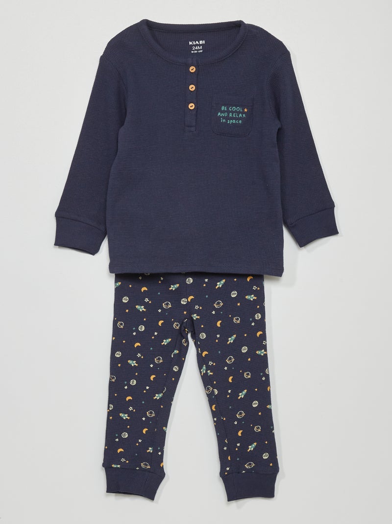 Ensemble pyjama - 2 pièces Bleu - Kiabi