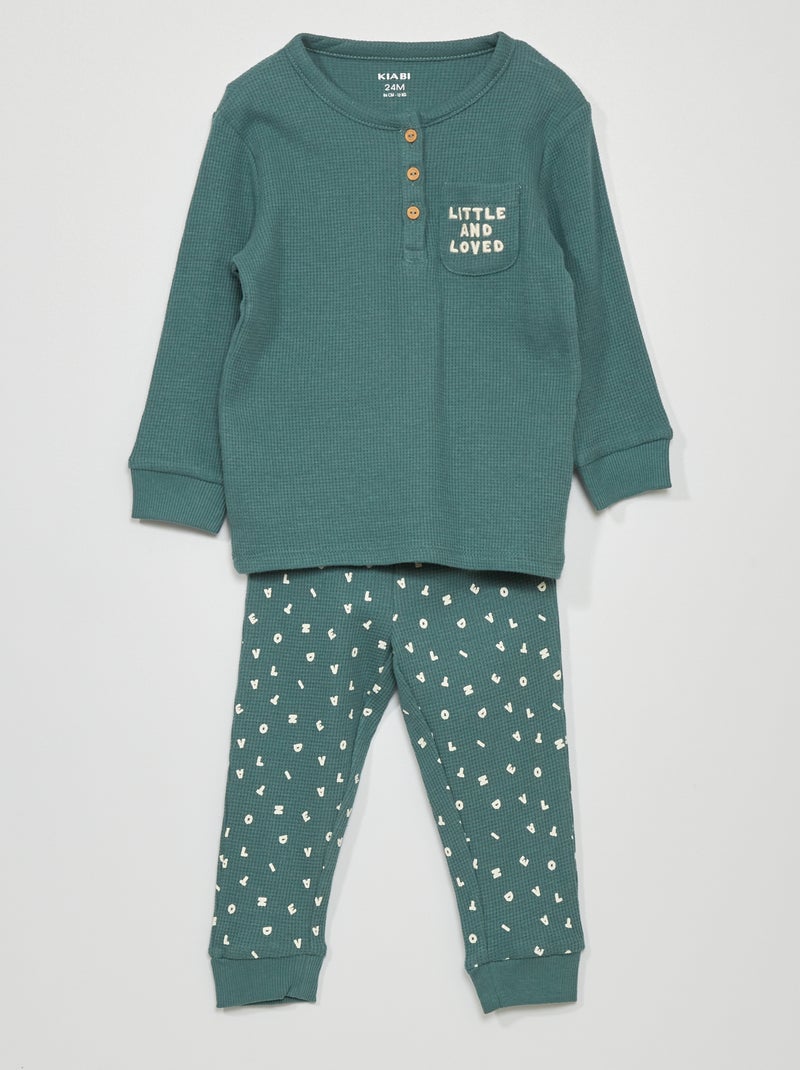 Ensemble pyjama - 2 pièces Vert - Kiabi