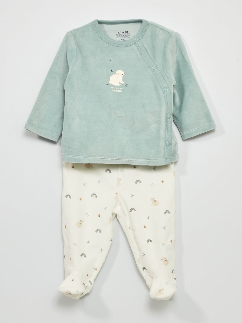 Ensemble pyjama - Mixte -  2 pièces Bleu - Kiabi