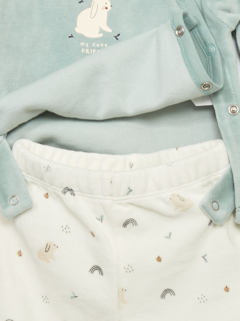 Ensemble pyjama - Mixte -  2 pièces Bleu - Kiabi