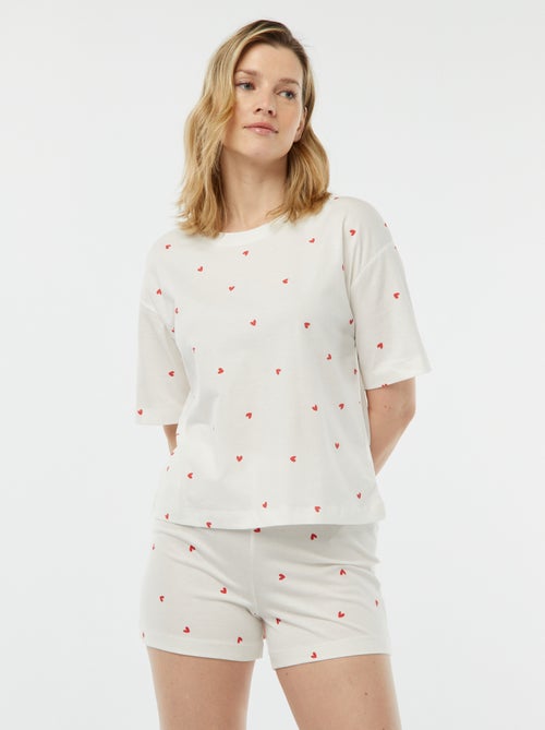 Ensemble pyjama - tee-shirt + short imprimé - Kiabi