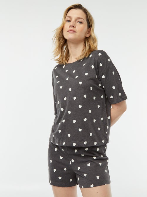 Ensemble pyjama - tee-shirt + short imprimé - Kiabi