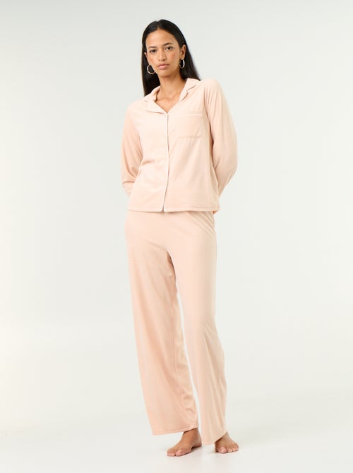 Ensemble pyjama 2 pièces - Chemisier + pantalon - Kiabi Ensemble pyjama 2 pièces - Chemisier + pantalon - Kiabi