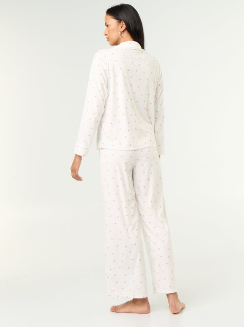 Ensemble pyjama 2 pièces - Chemisier + pantalon - Kiabi Ensemble pyjama 2 pièces - Chemisier + pantalon - Kiabi