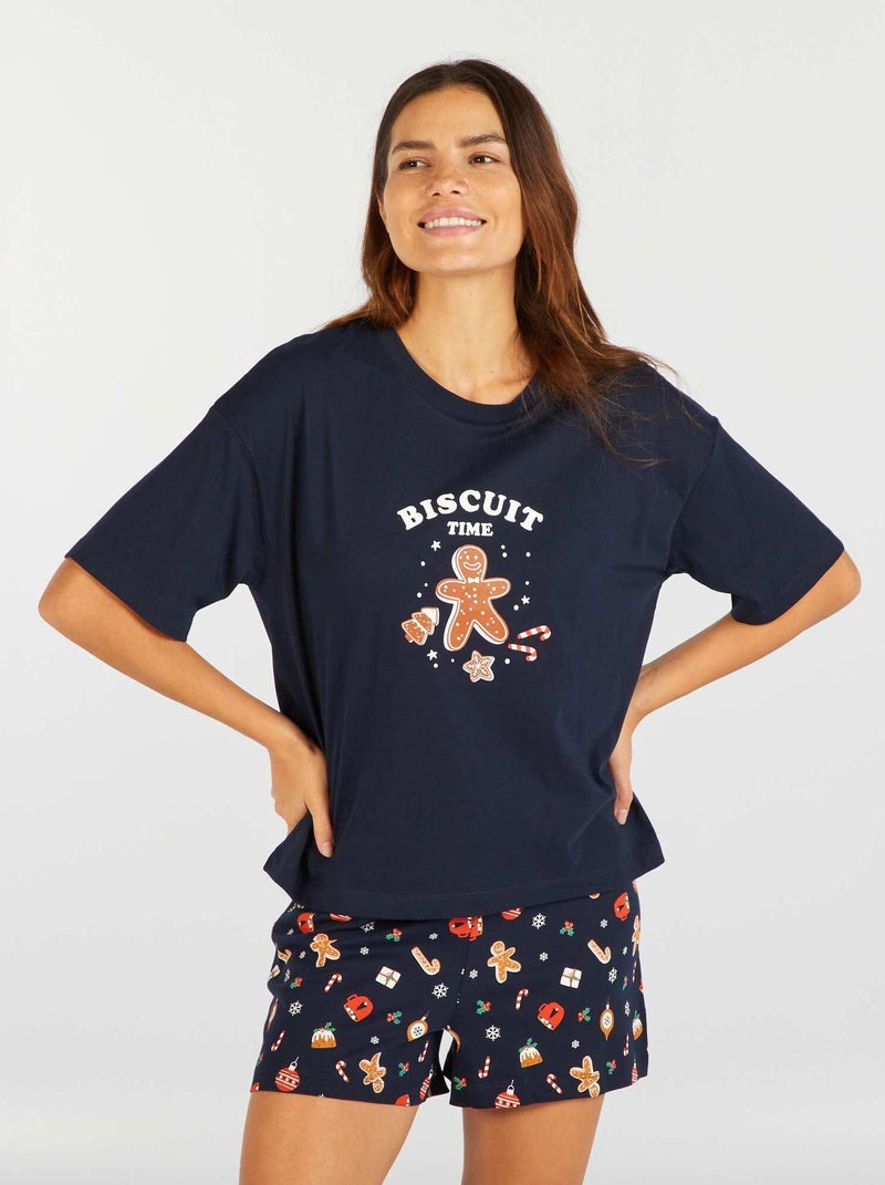 Ensemble pyjama 2 pièces Tee-shirt + short BBISCUIT - Kiabi