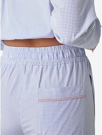 Ensemble pyjama à carreaux et col chemise