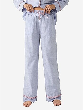 Ensemble pyjama à carreaux et col chemise