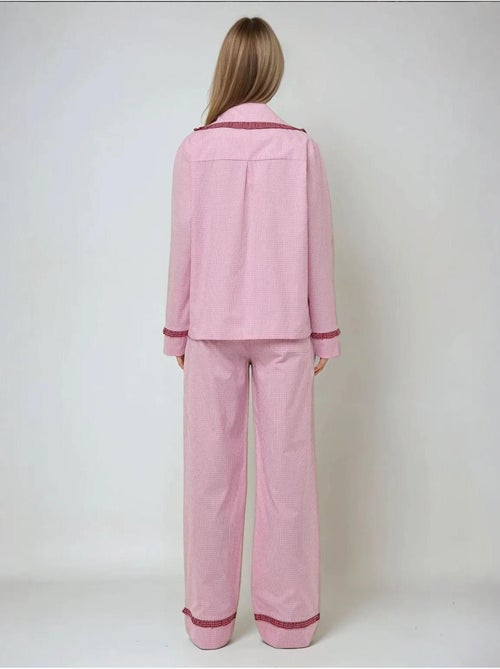 Ensemble pyjama à carreaux et col chemise - Kiabi Ensemble pyjama à carreaux et col chemise - Kiabi