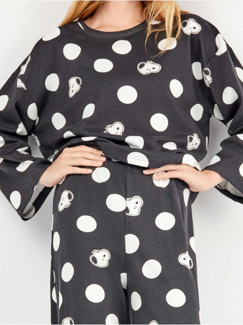 Ensemble pyjama à gros pois snoopy Multicolore - Kiabi