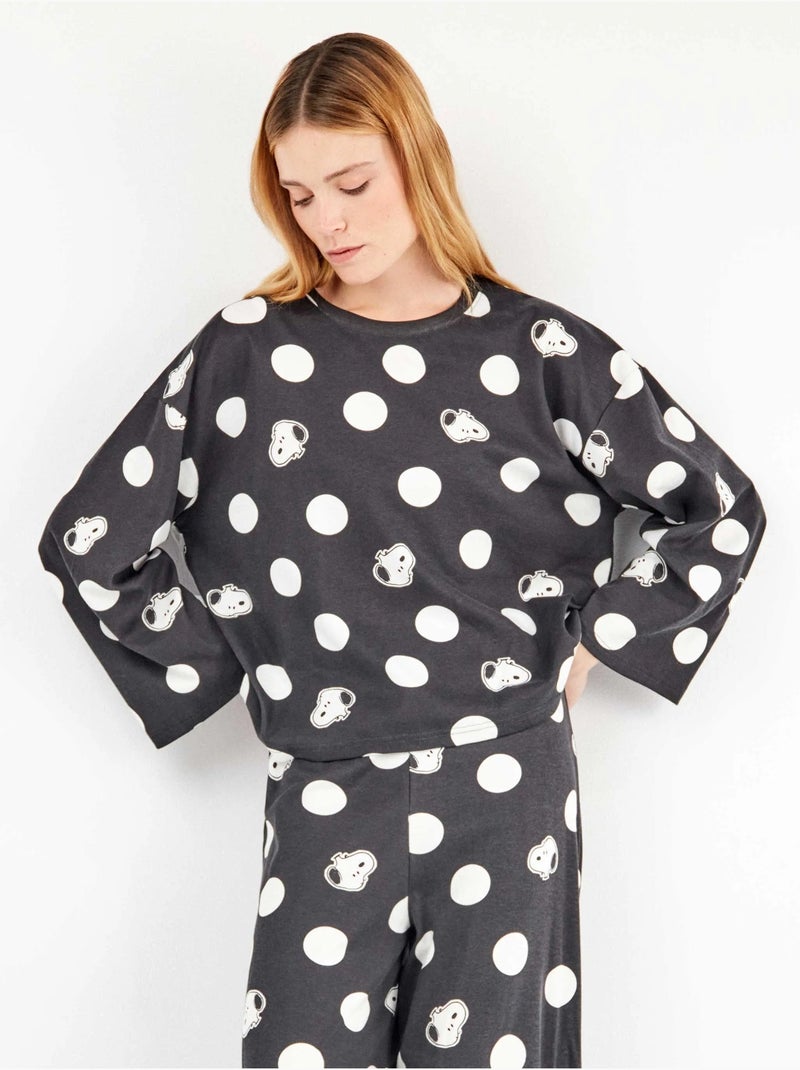 Ensemble pyjama à gros pois snoopy Multicolore - Kiabi