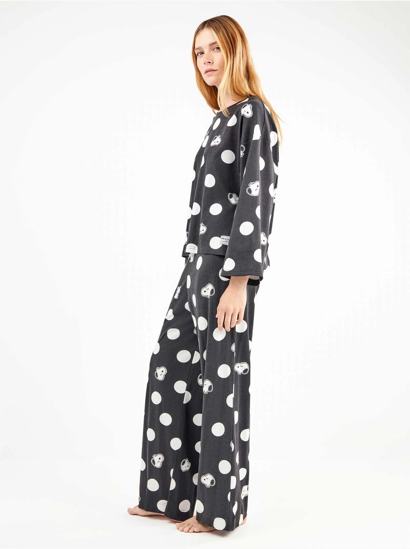 Ensemble pyjama à gros pois snoopy Multicolore - Kiabi