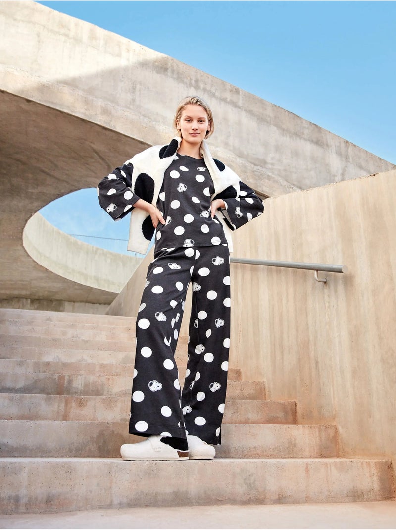 Ensemble pyjama à gros pois snoopy Multicolore - Kiabi