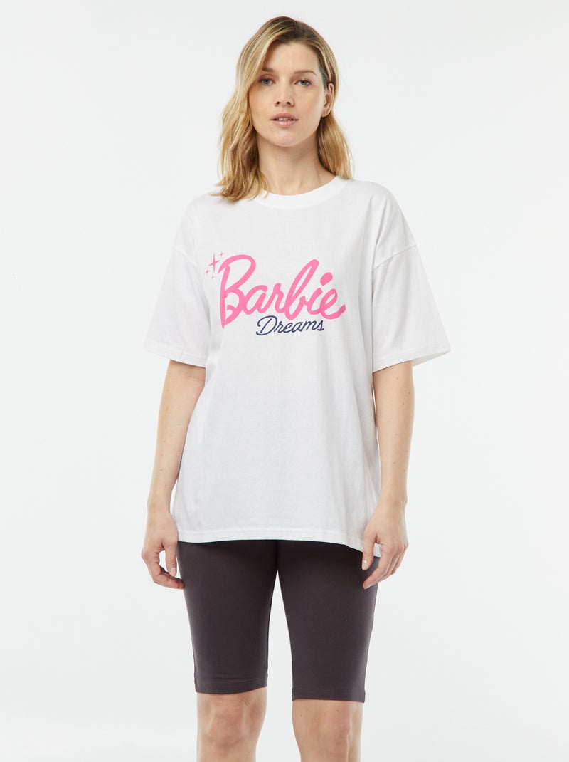 Barbie Offizieller Mattel langer Schlafanzug für Mädchen, Pink, rose, 4-5 Jahre