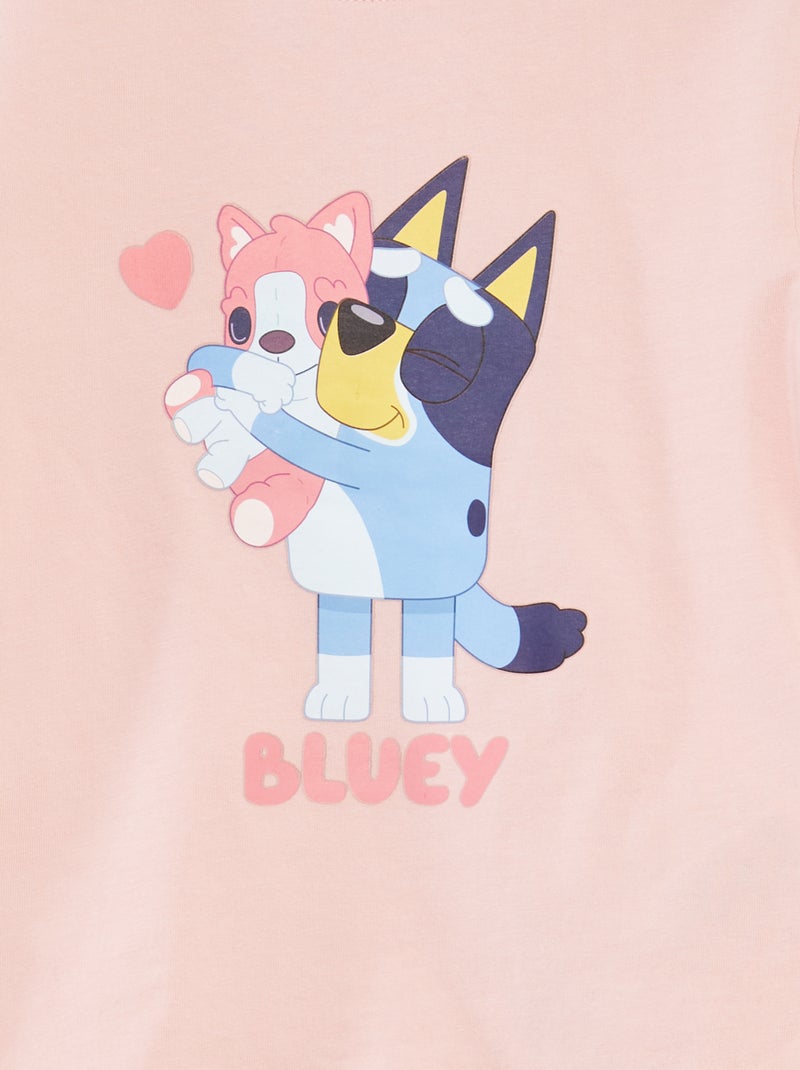 Ensemble pyjama 'Bluey' t-shirt + pantalon - 2 pièces ROSE - Kiabi