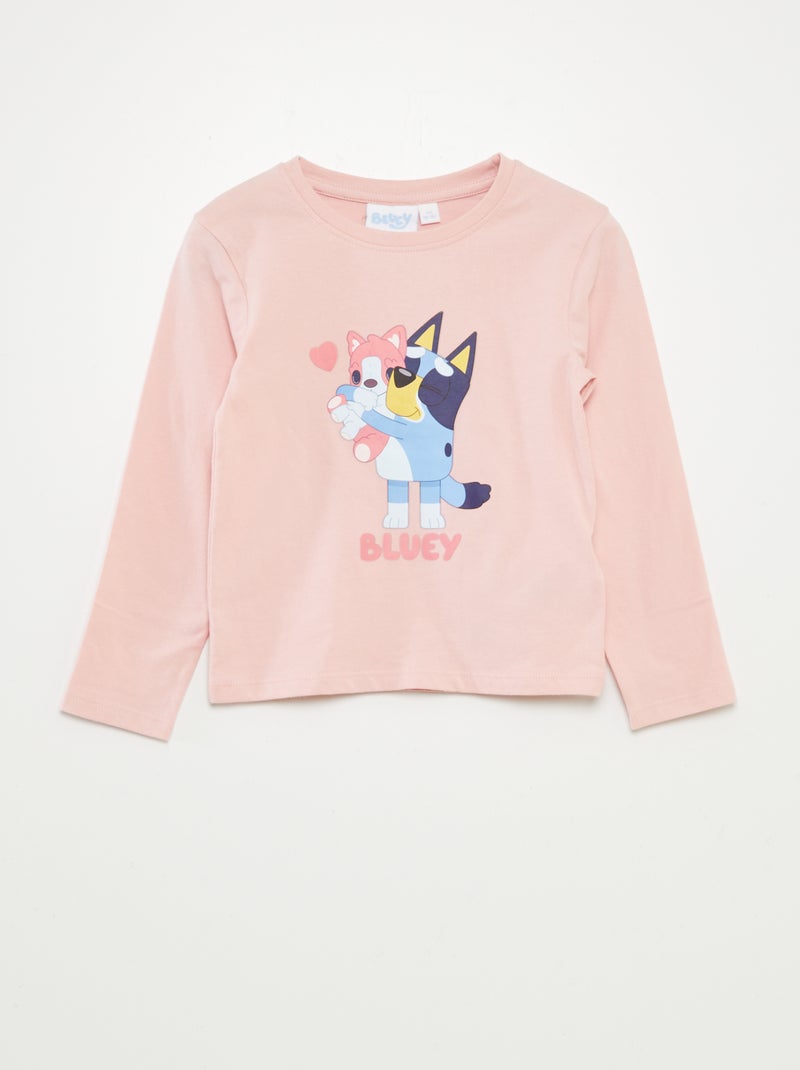 Ensemble pyjama 'Bluey' t-shirt + pantalon - 2 pièces ROSE - Kiabi