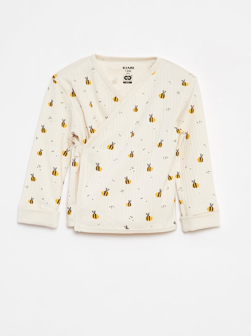 Ensemble pyjama + bonnet - 3 pièces - cradle to cradle BLANC - Kiabi